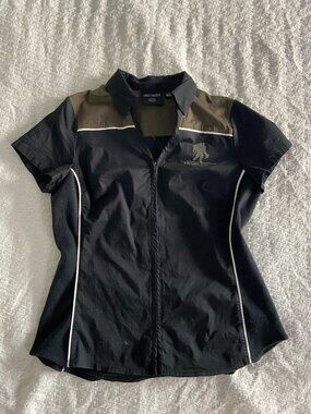Harley-Davidson Black Moto Zip Vest Top